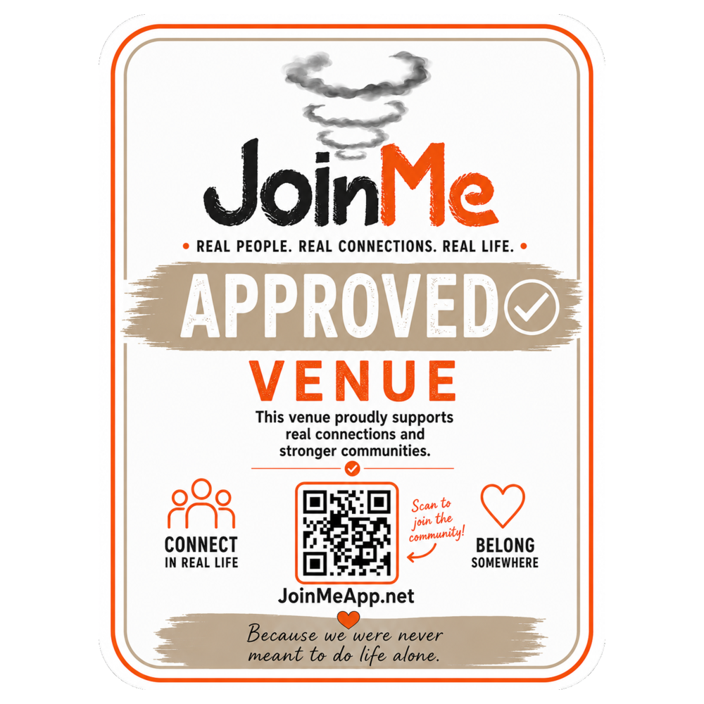 JoinMe Approved Venue window sticker